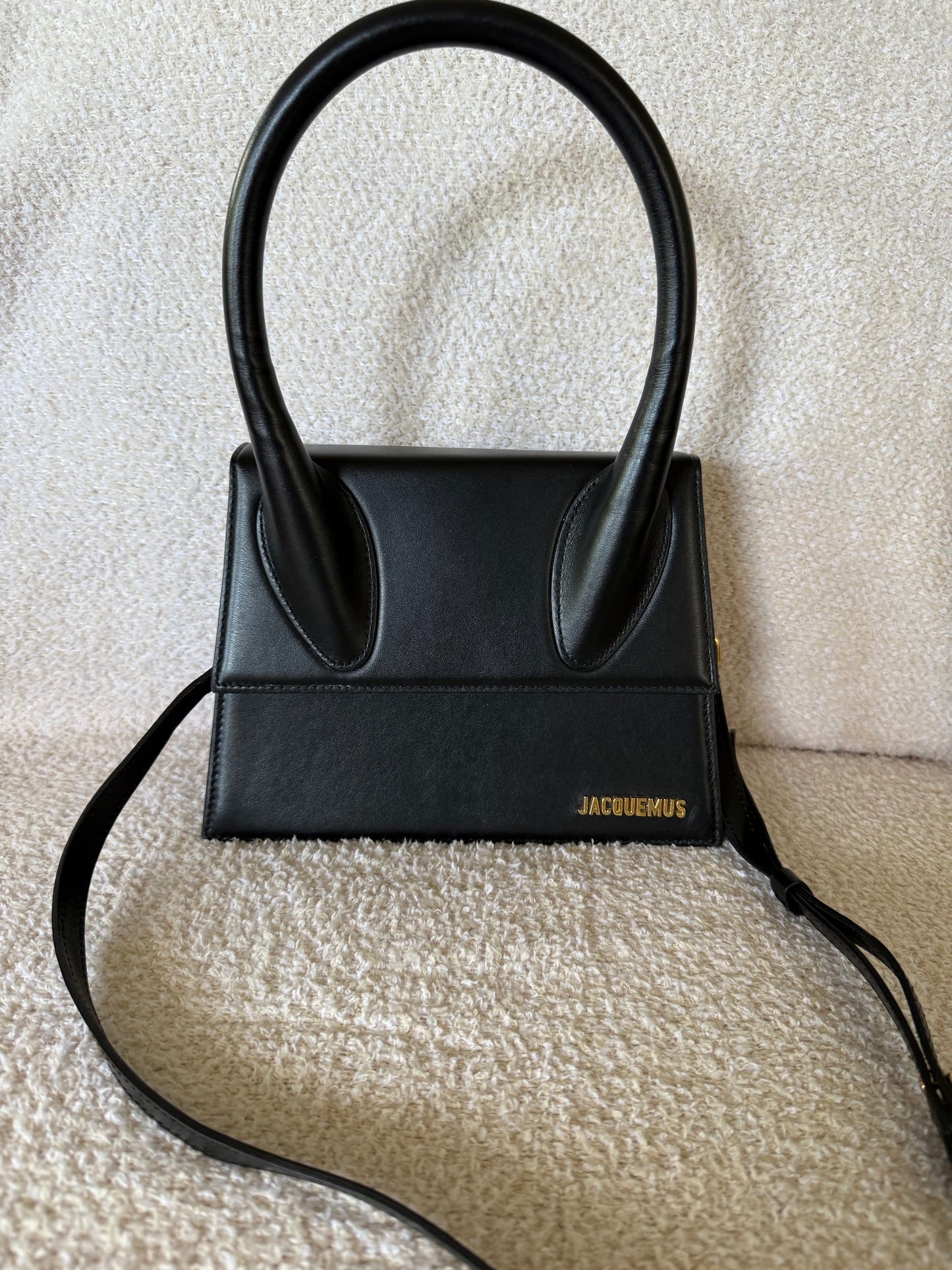 Jacquemus Le Grand Chiquito leather bag in blac