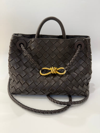 Bottega Veneta Andiamo Small Leather Top Handle Bag