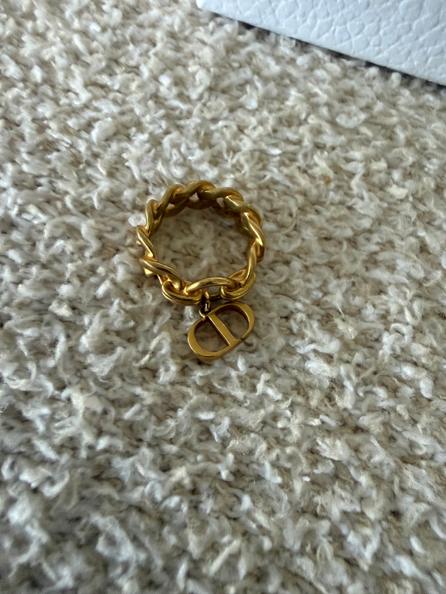 Dior Danseuse Etoile ring features gold-finish metal links