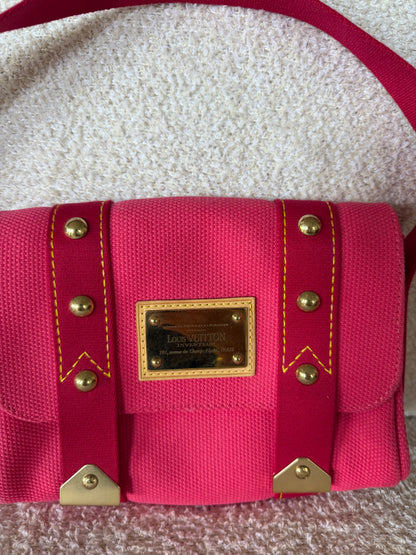 Louis Vuitton Pink Canvas Antigua Sac Rabat shoulder bag