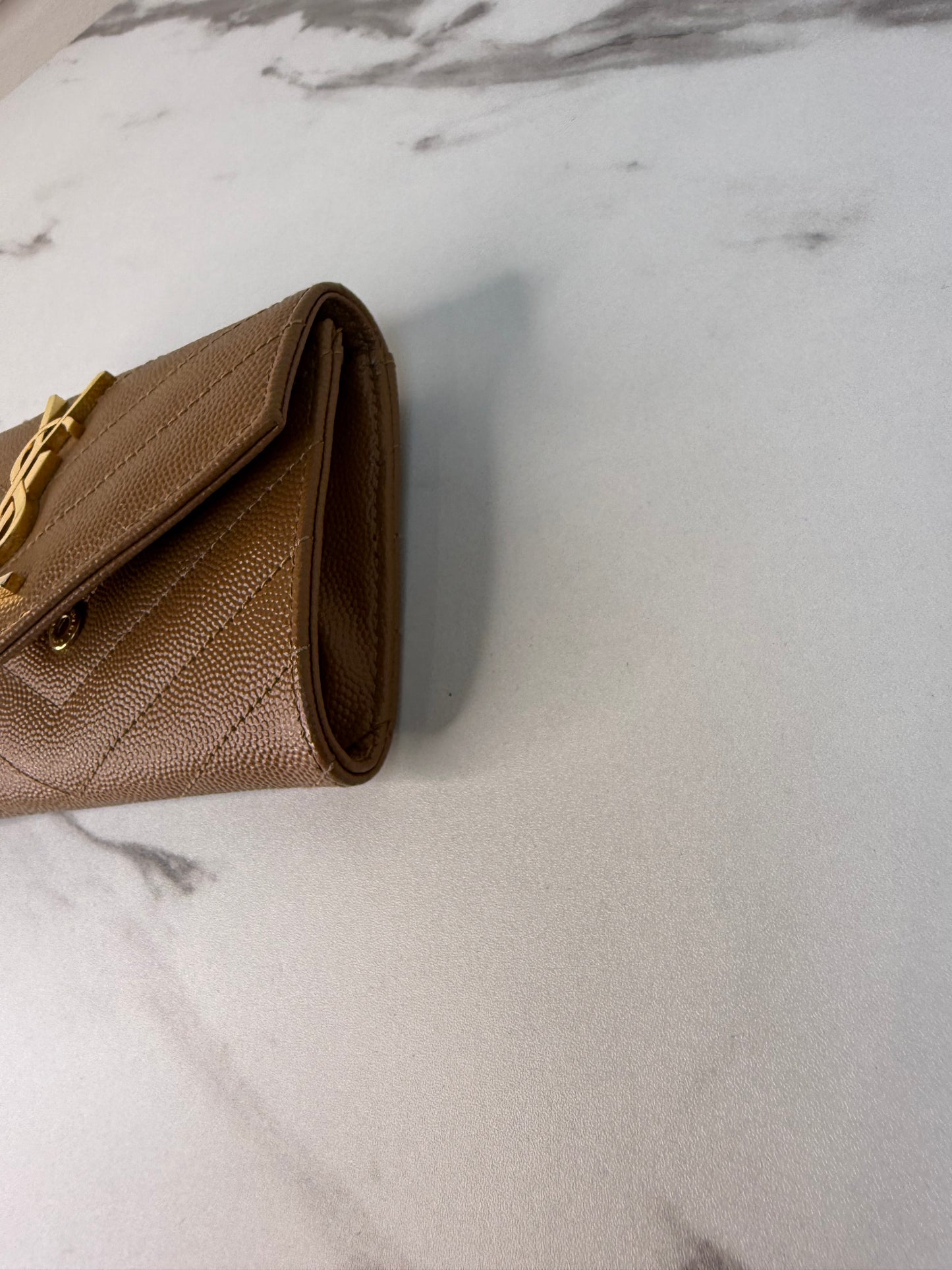 Saint Laurent Cassandre Matelassé small envelope wallet