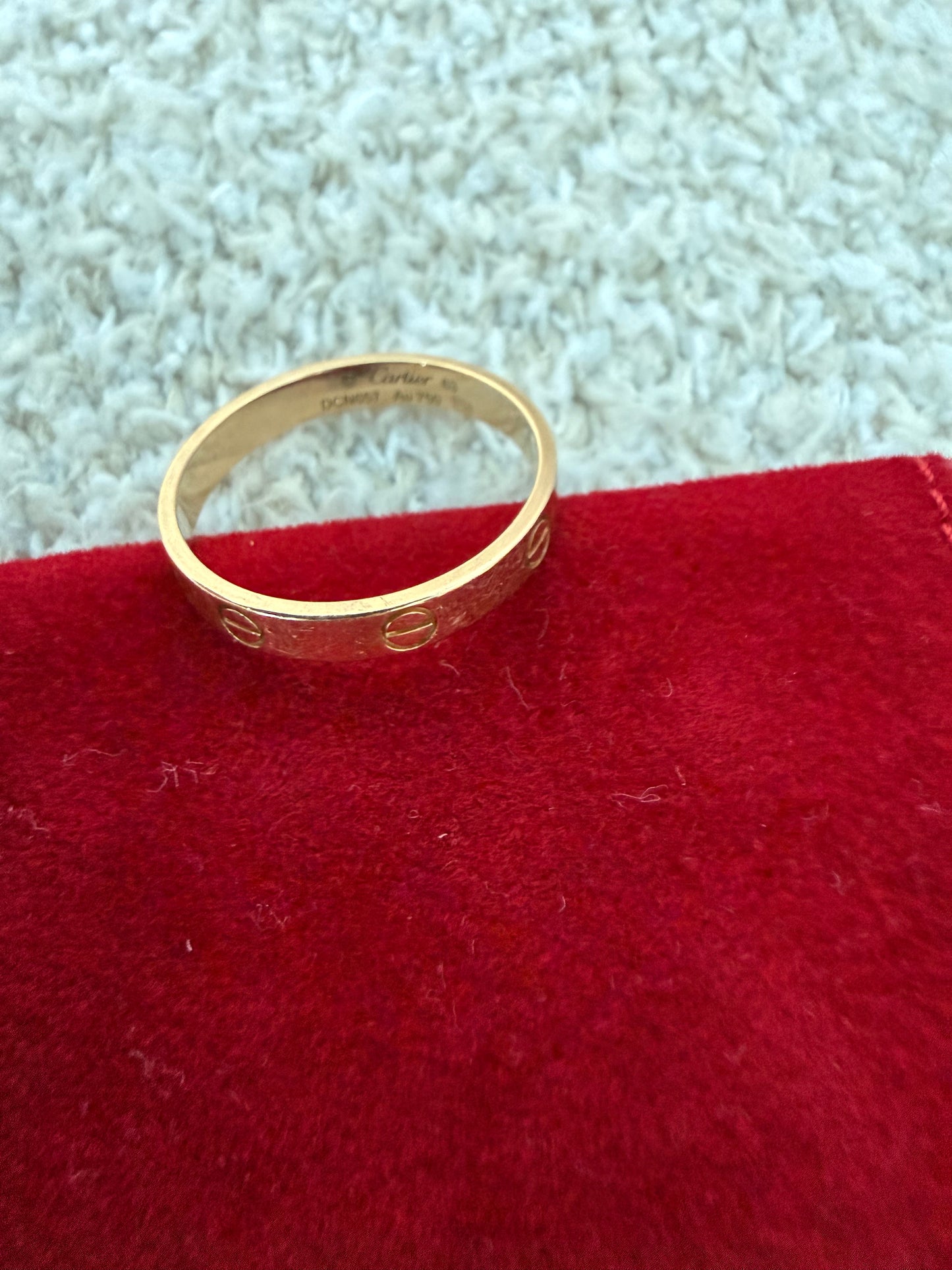 Cartier love ring goes good size 63
