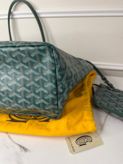 Goyard Saint Louis PM tote bag in green Goyardine coated canvas