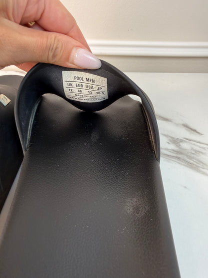 Balenciaga logo pool slide sandals UK12