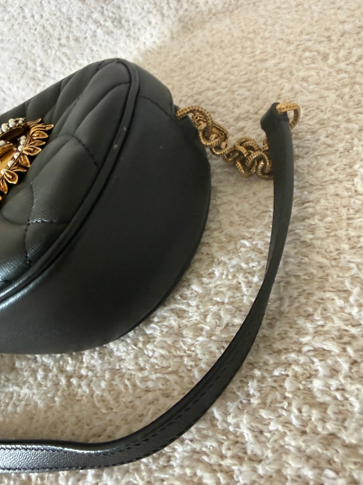 Dolce & Gabbana Devotion quilted nappa leather camera bag