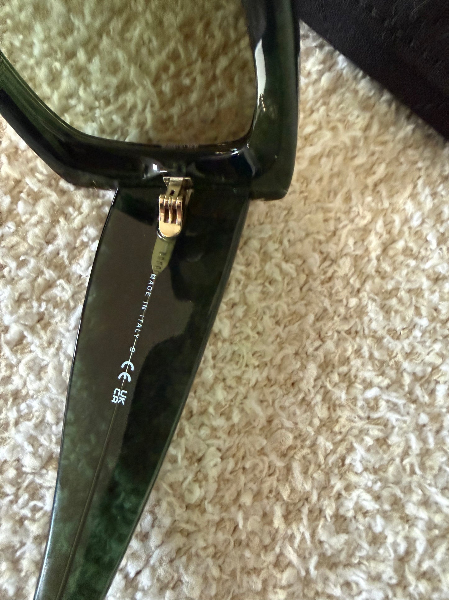Chanel green oversized sunglasses