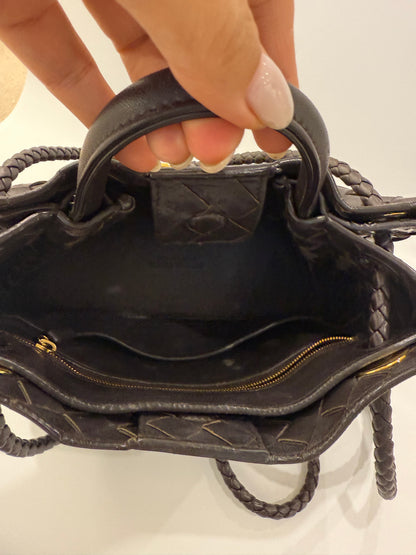 Bottega Veneta Andiamo Small Leather Top Handle Bag