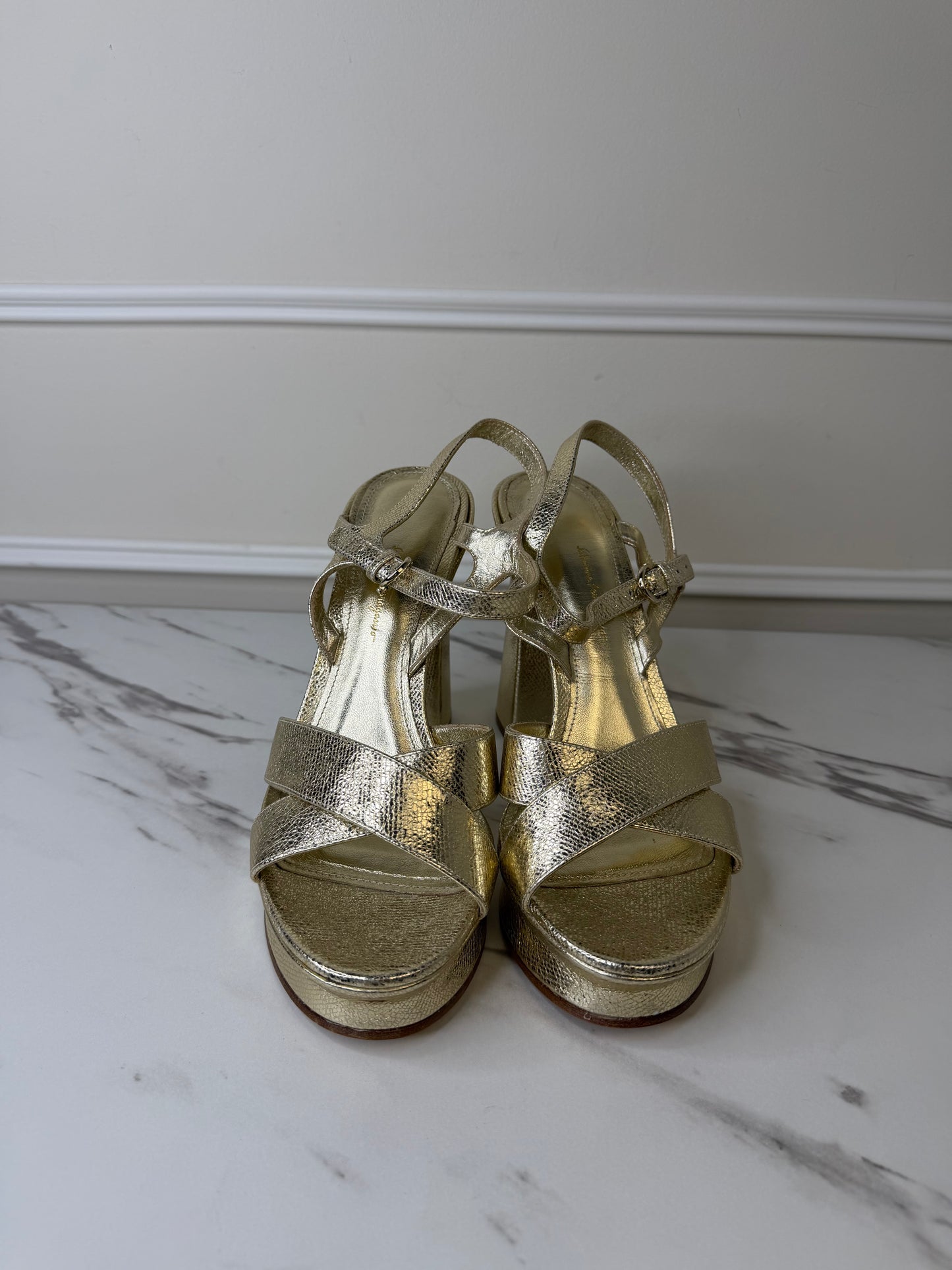 Salvador Ferragamo Platform Sandals , Size 10.5