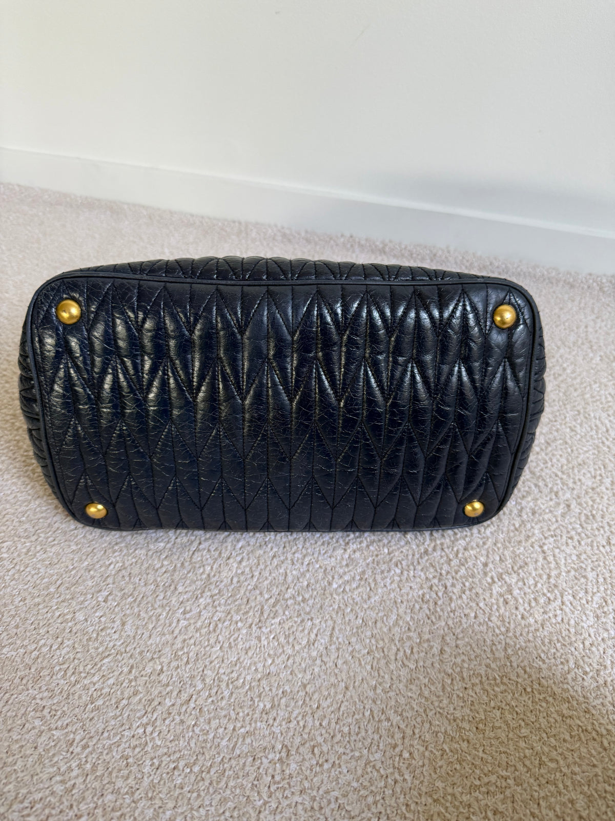 Miu Miu Matelassé Leather Tote Bag