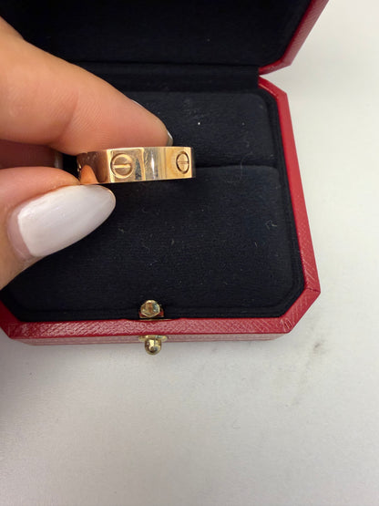 Cartier Love Ring , Rose Gold, Original Size 62