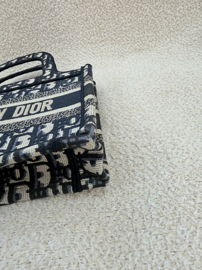 Dior mini book tote navy