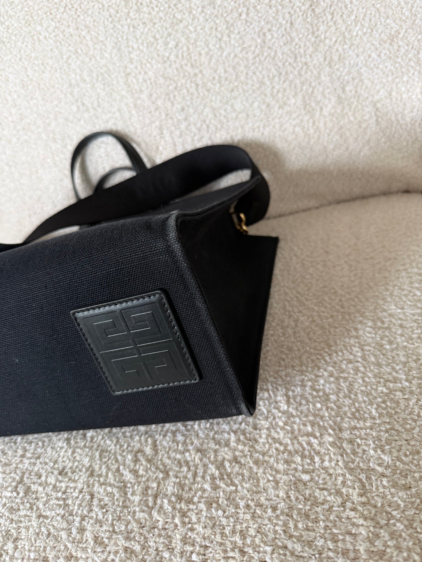Givenchy black canvas G tote bag