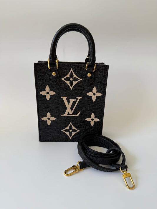 Louis Vutton Petition Sac Plat in Bicolor black & beige