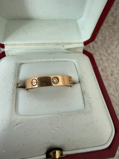 Cartier love ring with diamond size 59