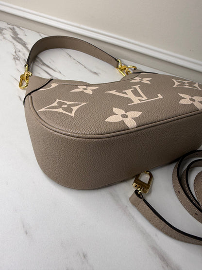 Louis Vuitton Bagatelle NM shoulder bag in tourterelle creme bicolour monogram empreinte leather