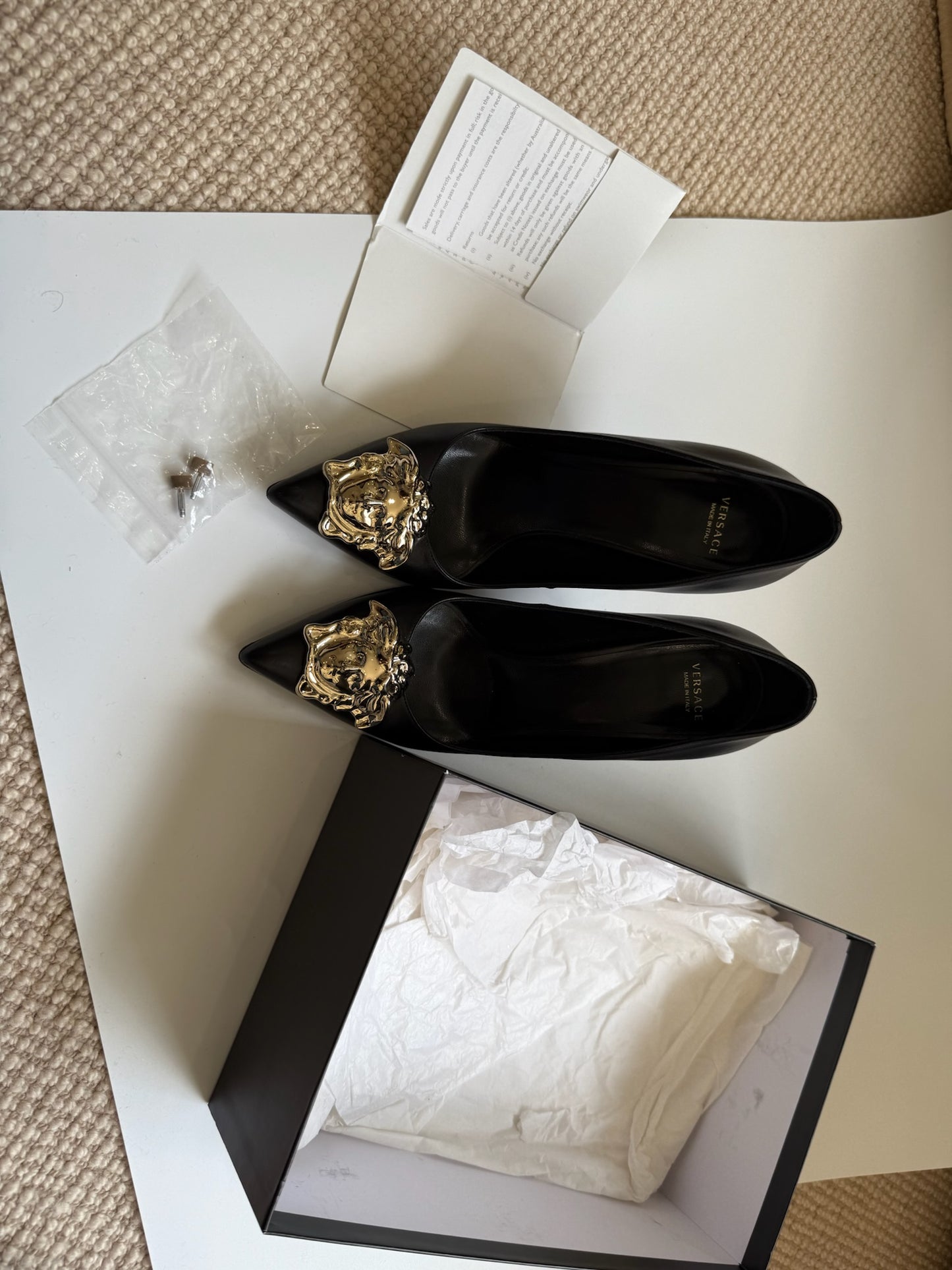 Versace heels size 37.5