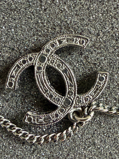 Chanel CC Logo silver tone Necklace