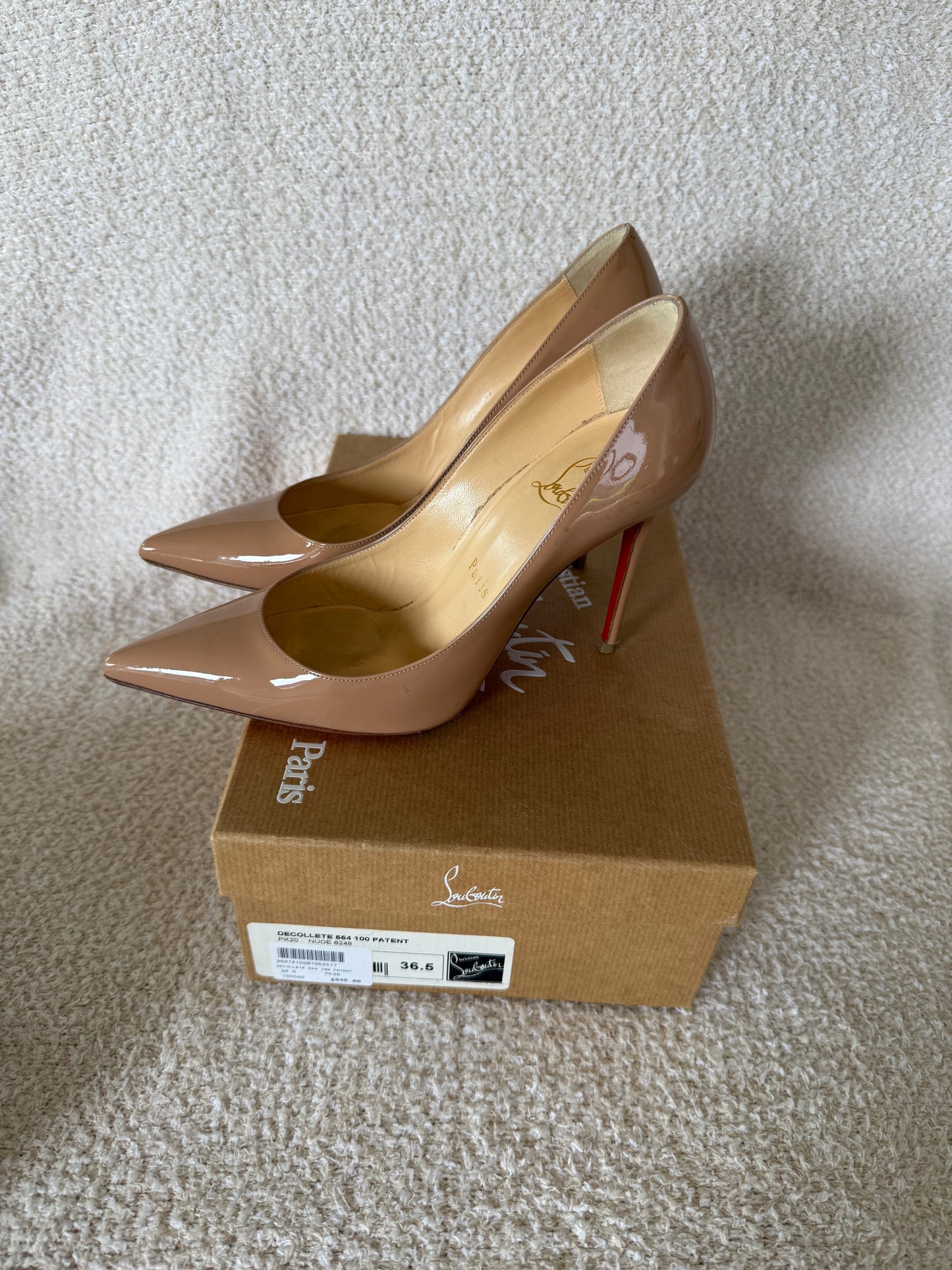 Christian Louboutin Decollette 100 size  36.5