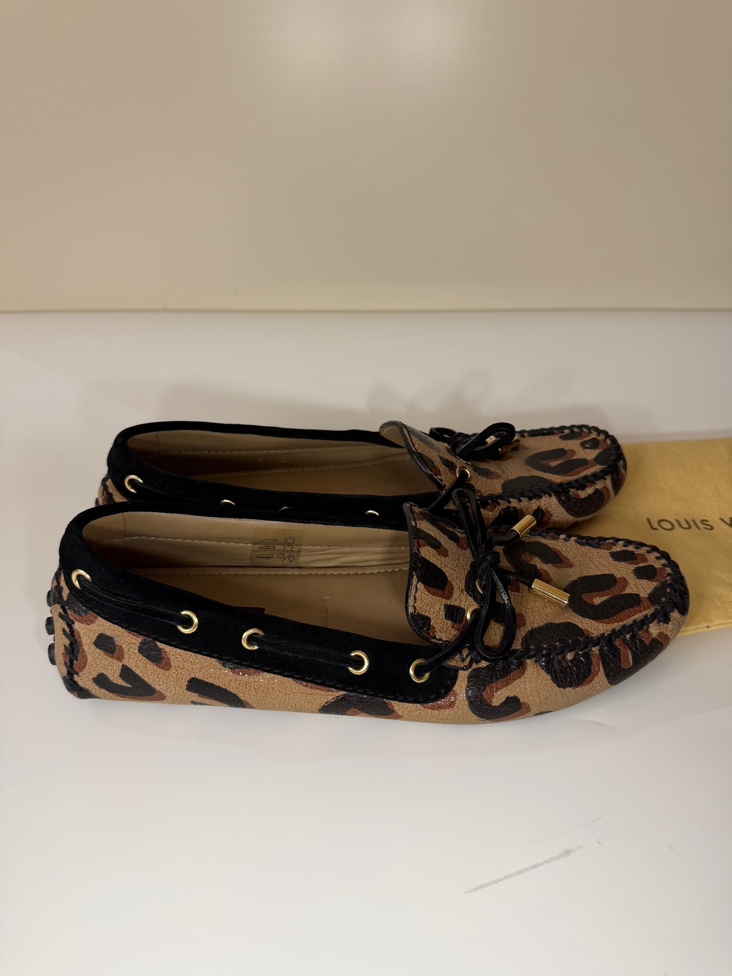 Louis Vuitton Leopard Print Loafers