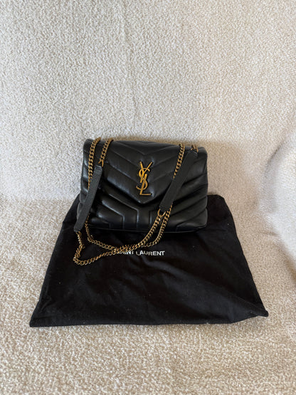 Saint Laurent Loulou small black lambskin bag