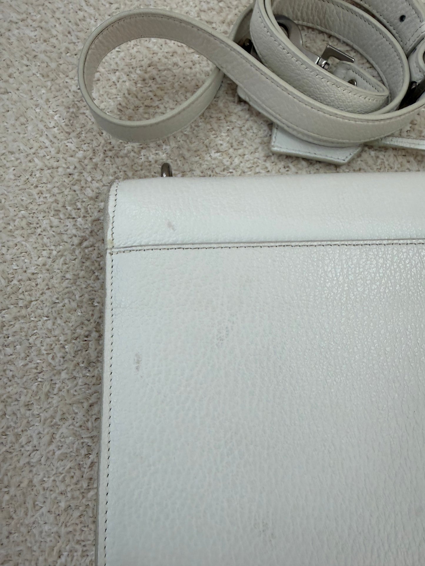 Saint Laurent YSL medium sunset white/silver bag