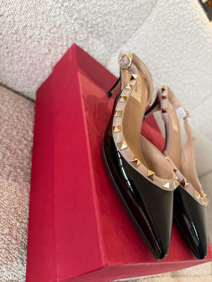 Valentino Rockstud slingback kitten heels size 36