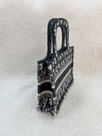 Dior mini book tote navy
