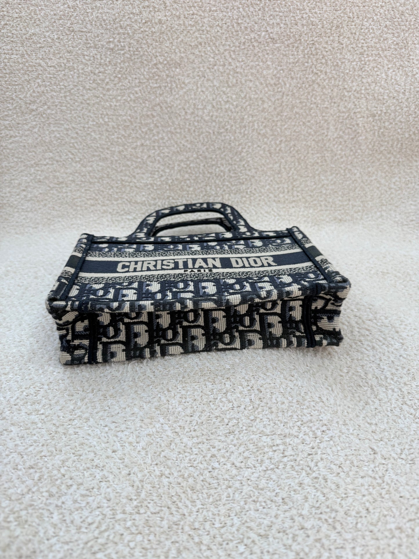Dior mini book tote navy