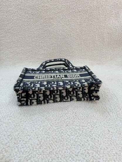 Dior mini book tote navy