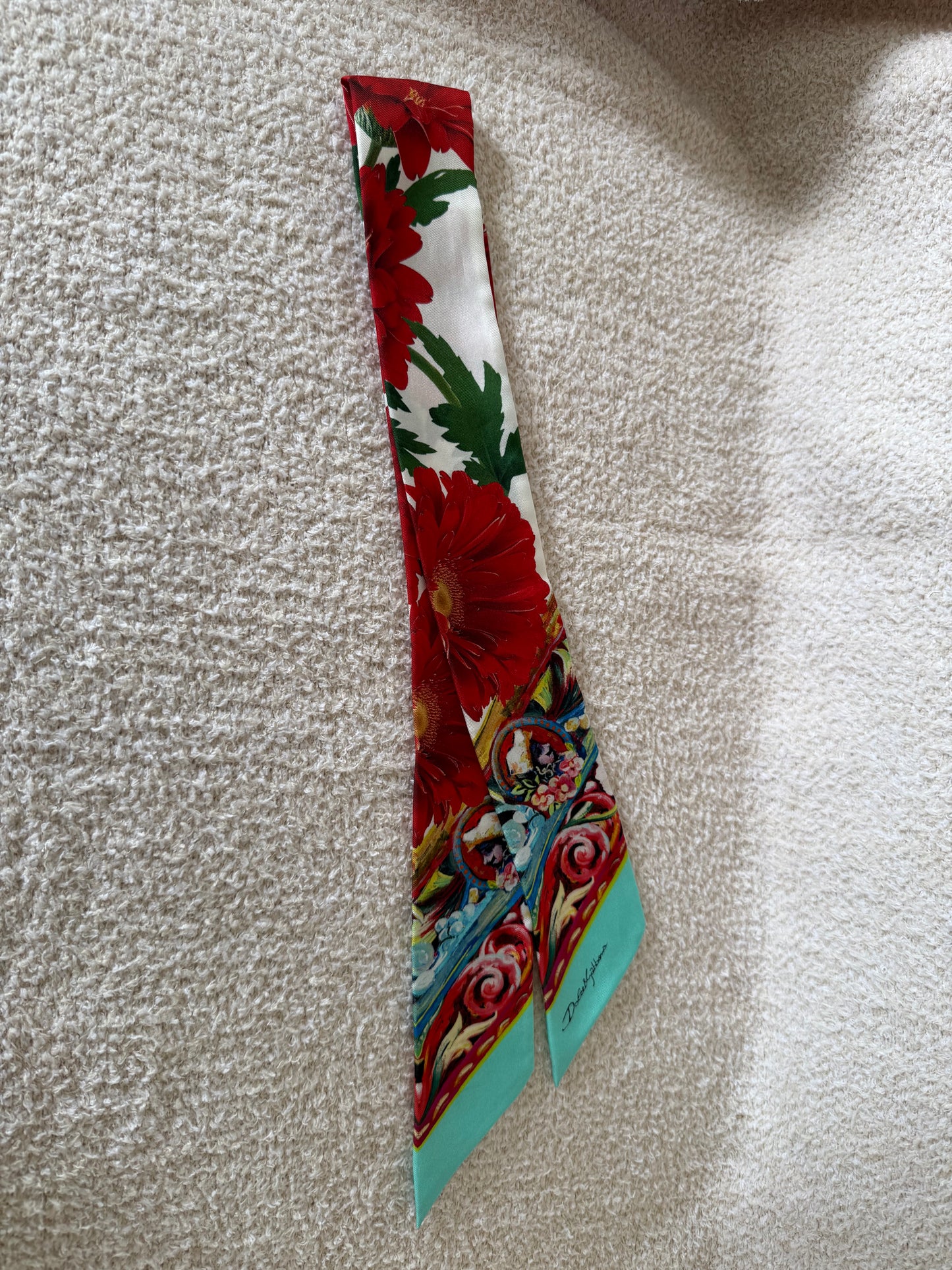 Dolce & Gabbana floral silk scarf