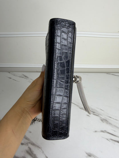 Saint Laurent Croc Kate tassel bag,