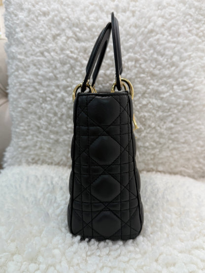 Lady Dior , Size Small, Grey/ Gold