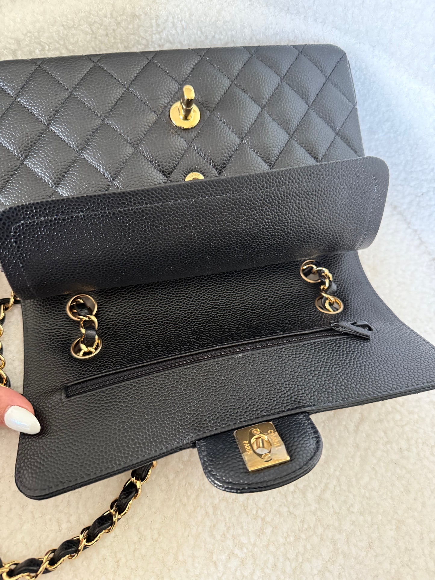 Chanel classic small flap black