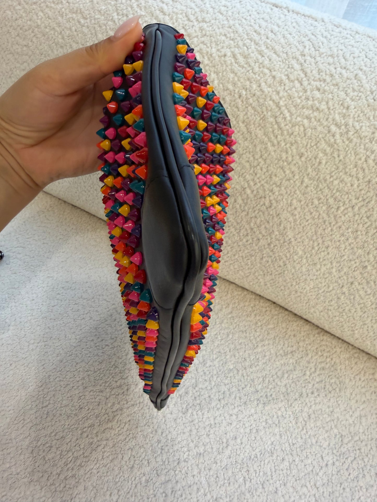 Christian Louboutin spiked bag 
RRP $1290