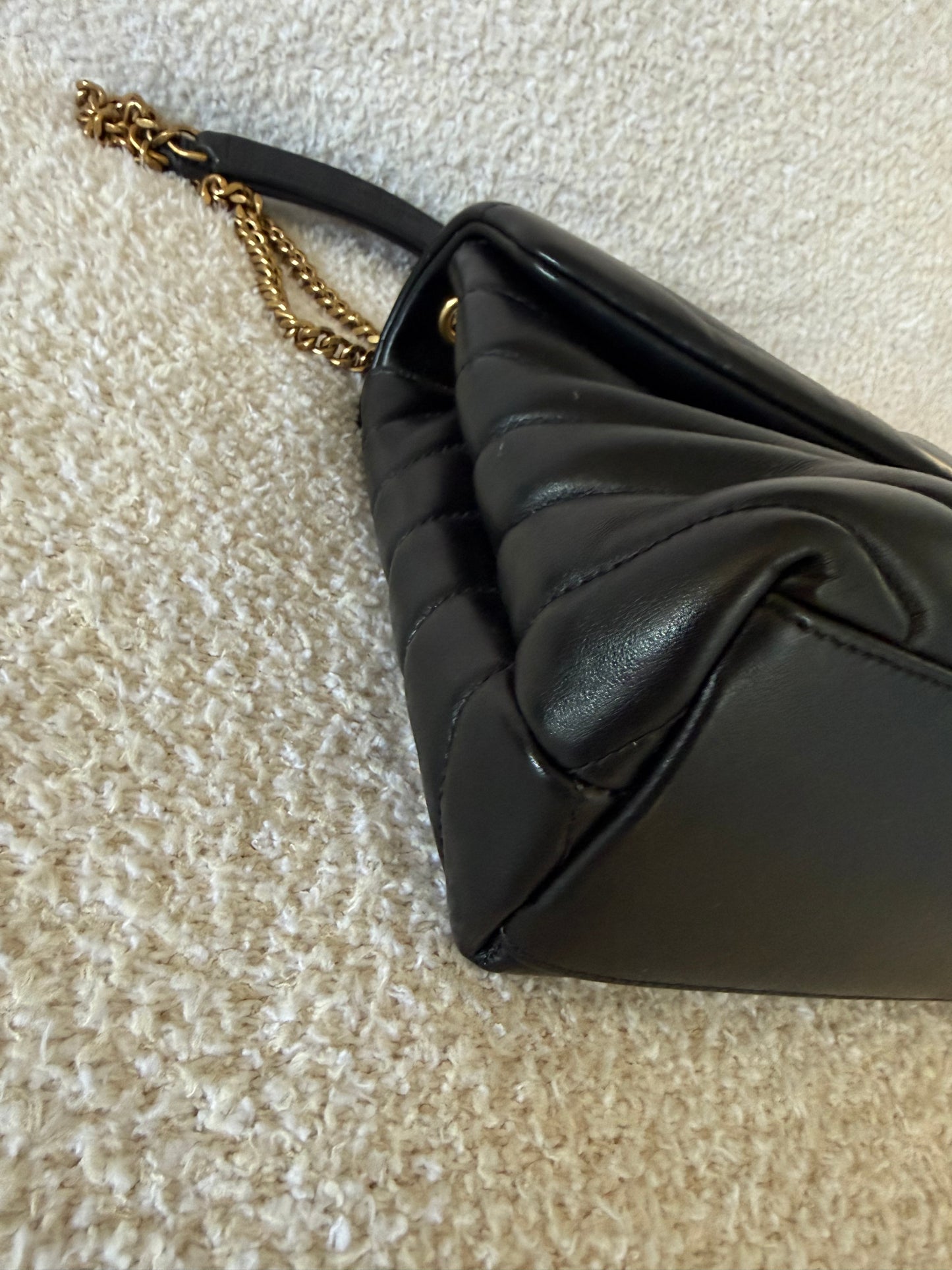 Saint Laurent Loulou small black lambskin bag