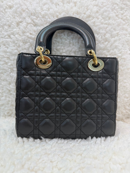 Lady Dior , Size Small, Grey/ Gold