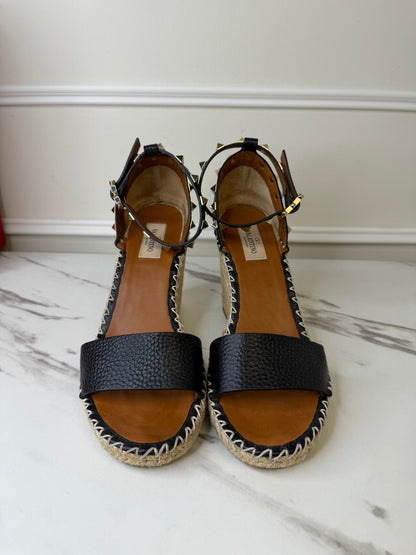 Valentino Rock Stud Wedges, Size 30