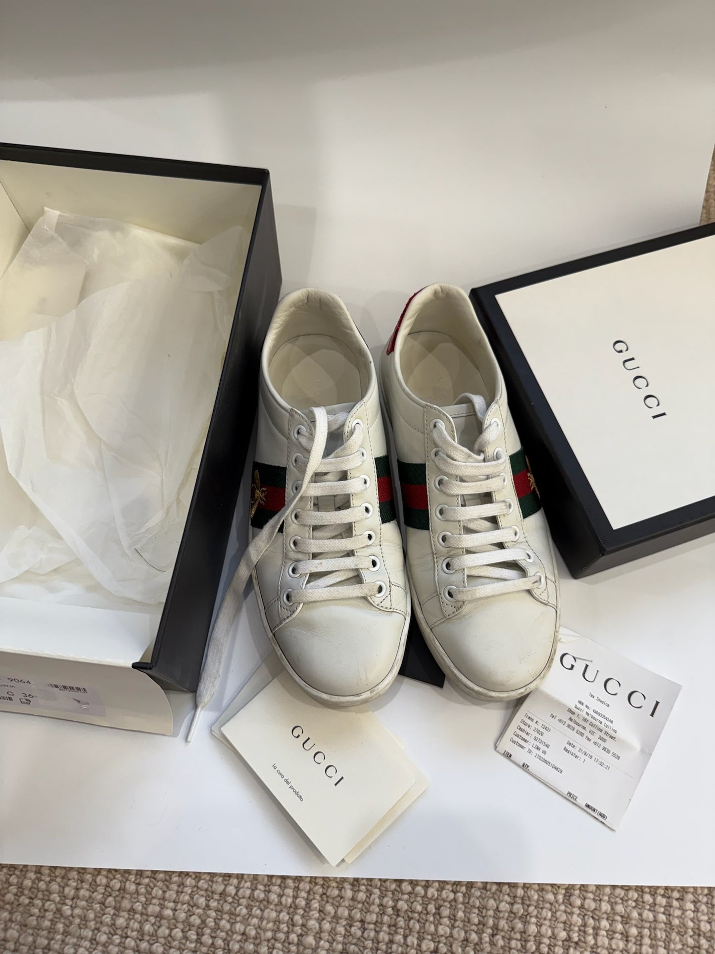 Gucci sneakers size 36.5