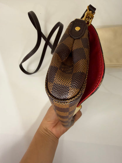 Louis Vuitton Damier Ebene Clutch/ Cross Body Bag, Small size