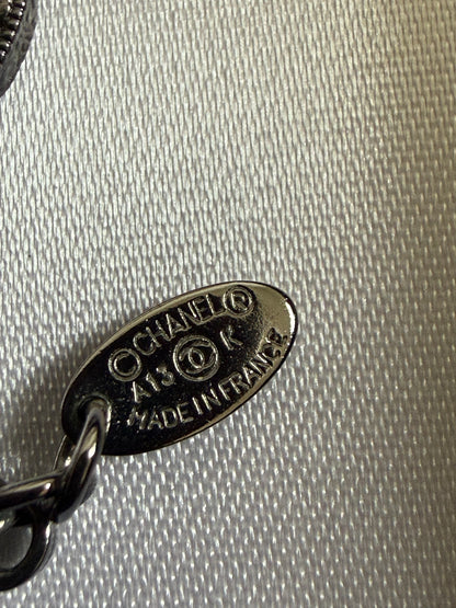 Chanel CC Logo silver tone Necklace