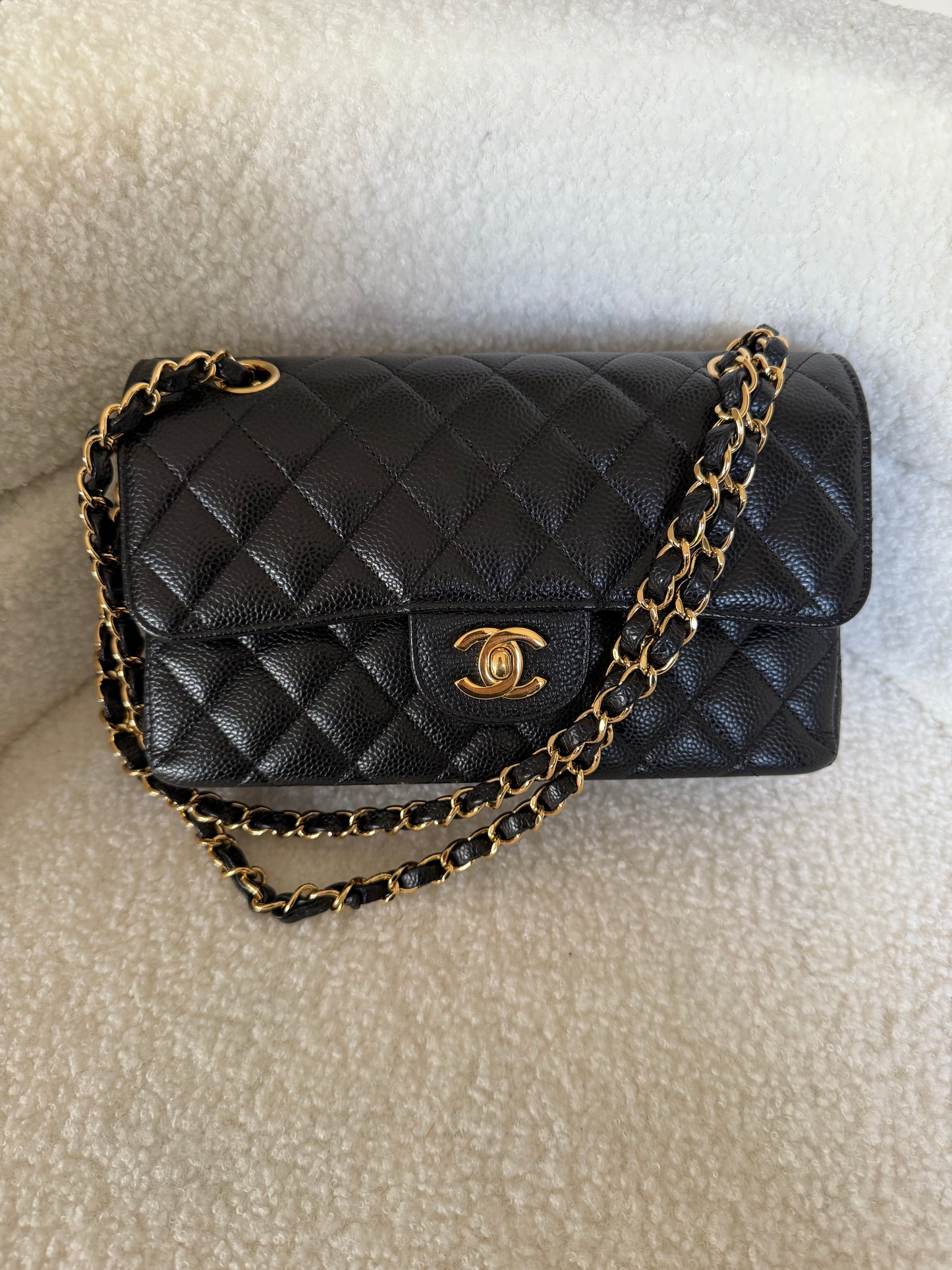 Chanel classic small flap black