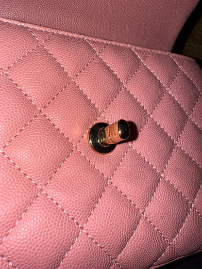 Chanel Coco handle small caviar pink LGHW