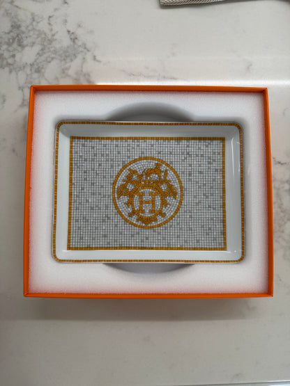 Hermes Mosaique gold Sushi tray