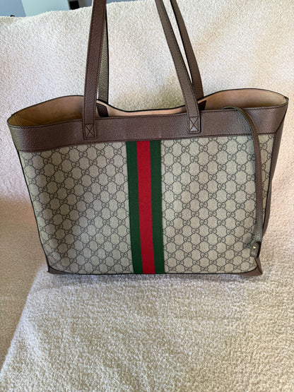 Gucci Ophidia leather tote