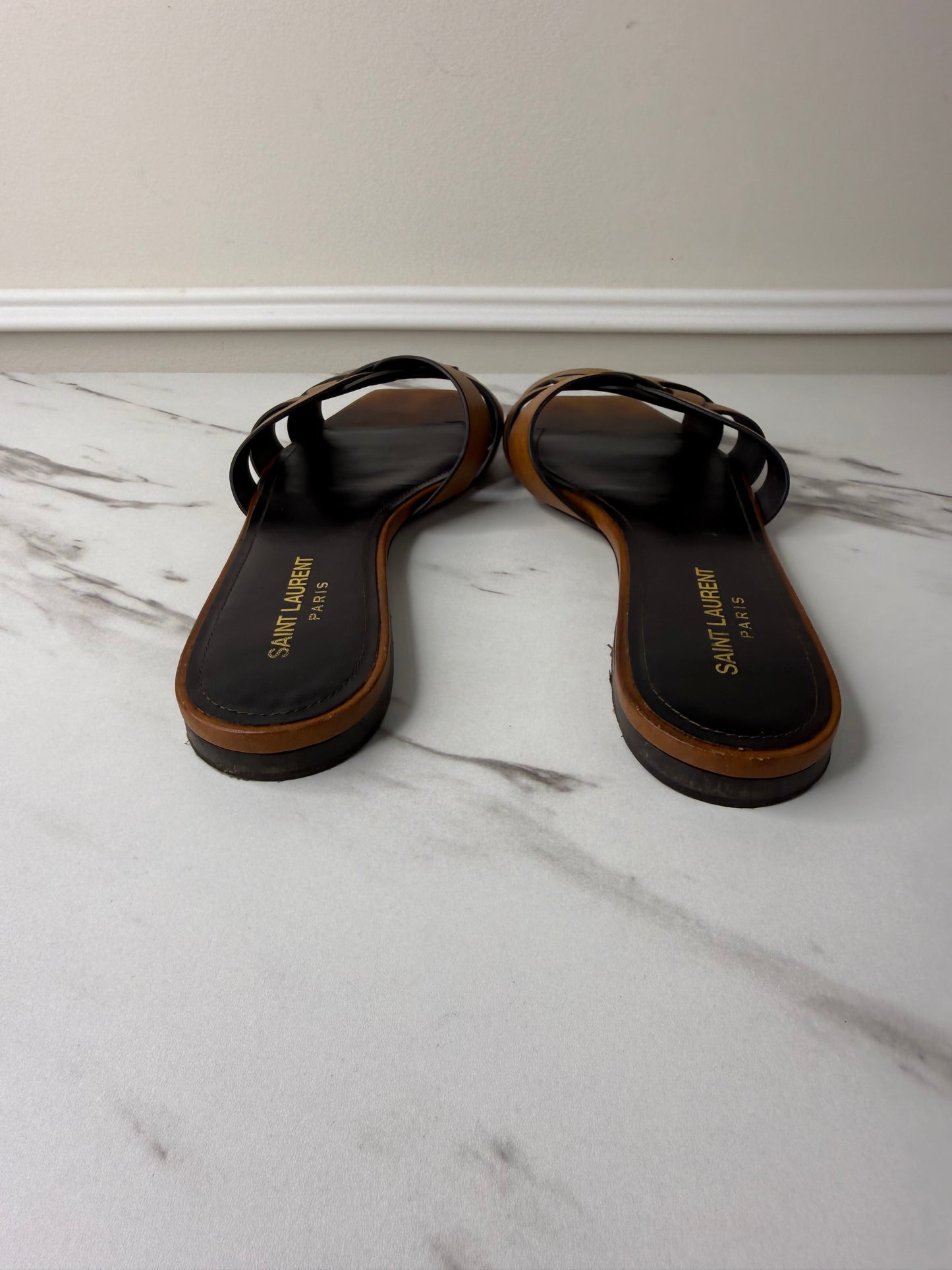 Saint Laurent Tribute flat sandals size 39