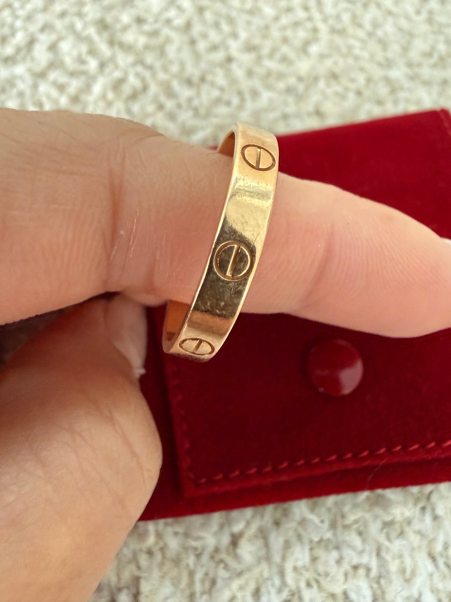 Cartier love ring goes good size 63