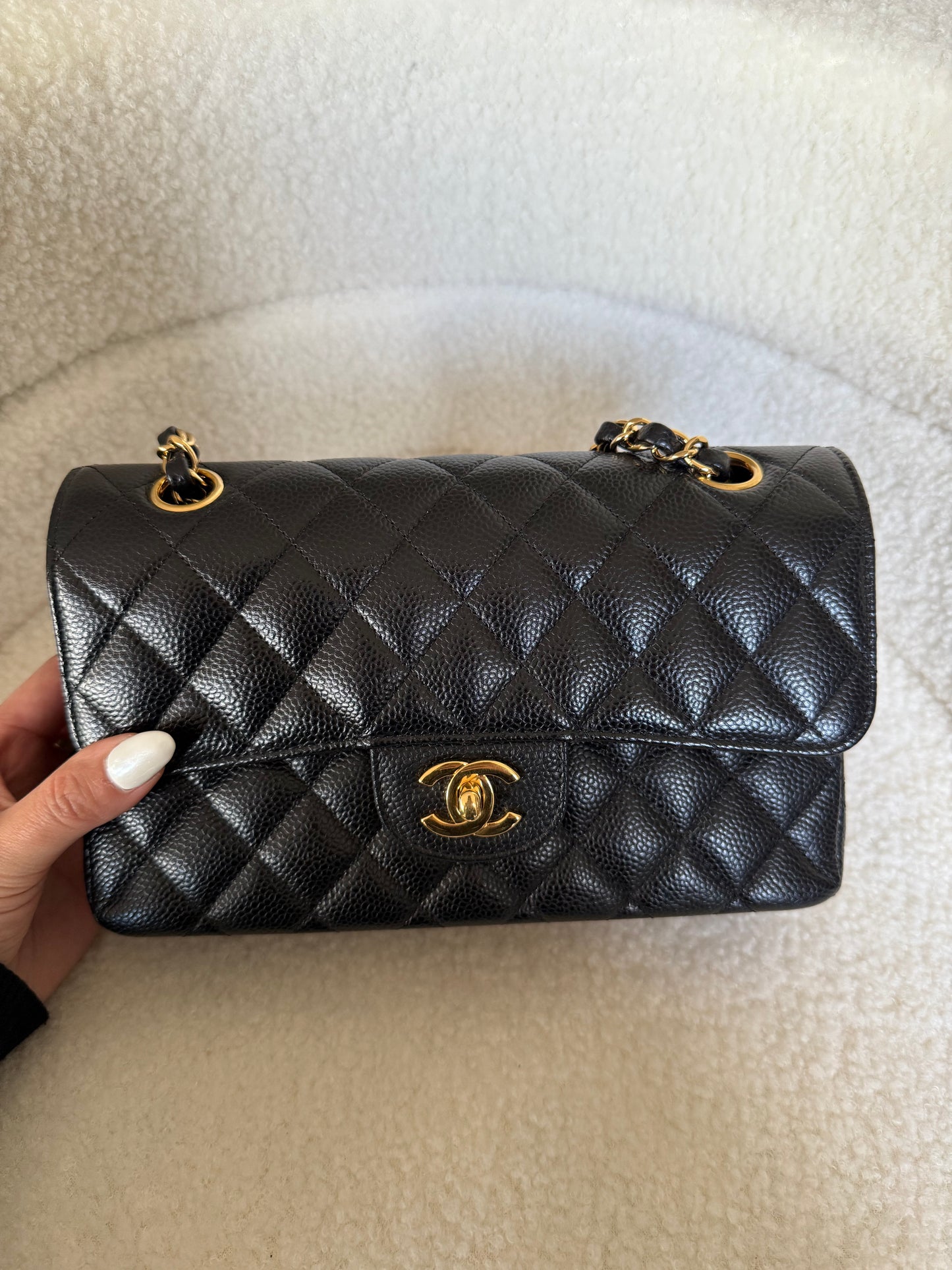 Chanel classic small flap black