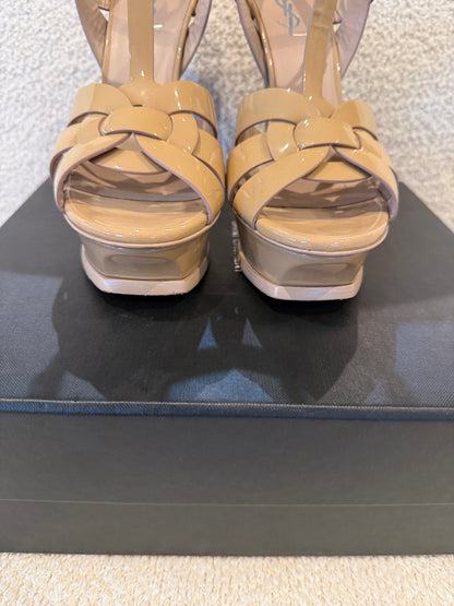 Saint Laurent Tribute platform sandals size 38.5