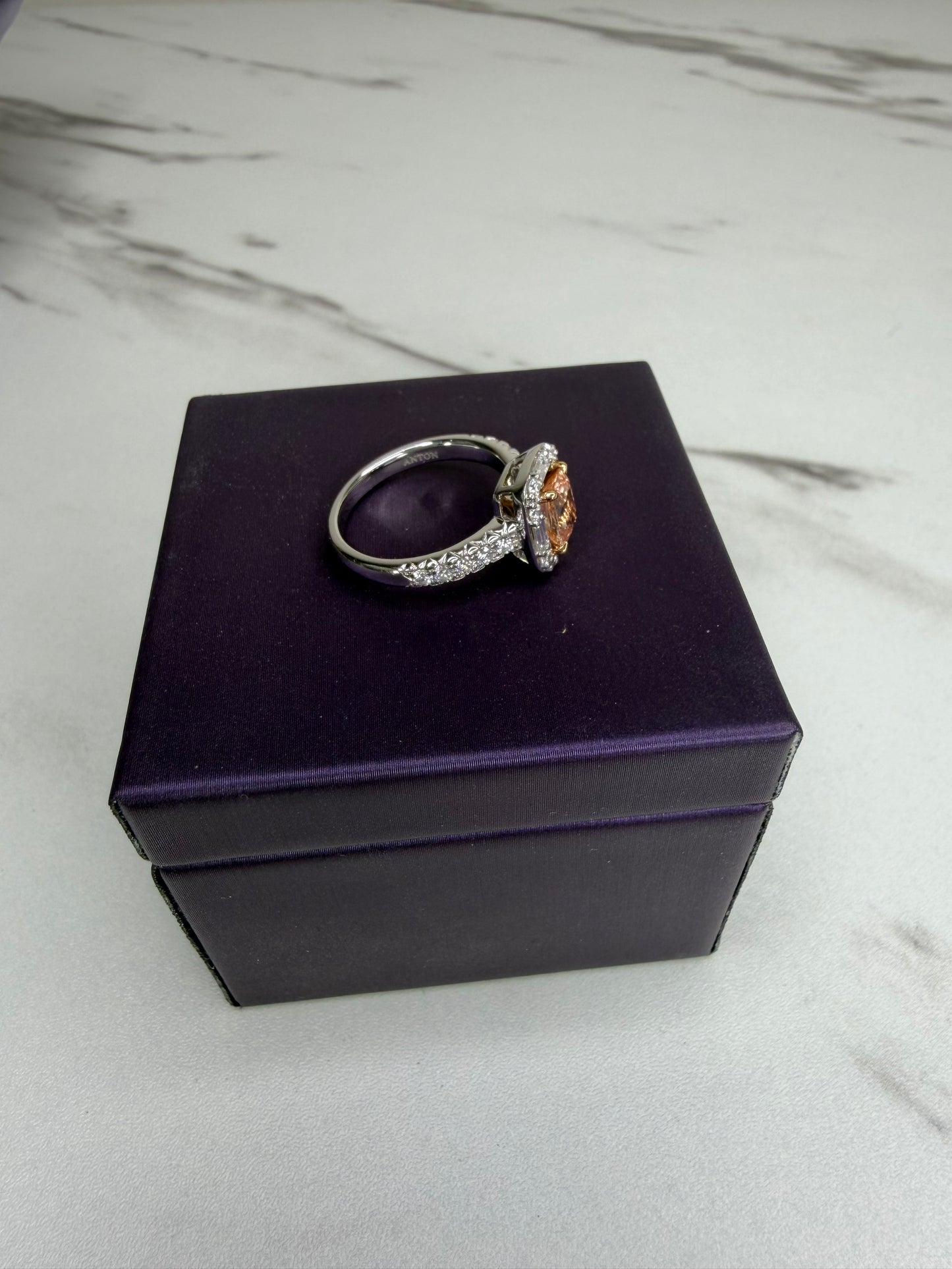 Anton Peach Pink Sapphire Ring
