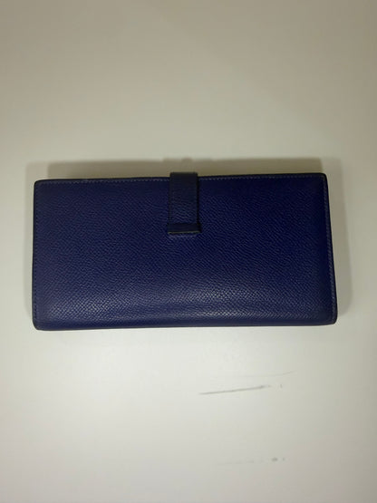 Hermes Bearn Wallet in Blue Electric